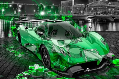 Pagani Zonda R Anime Aerography Girl City Car 2014 « El Tony