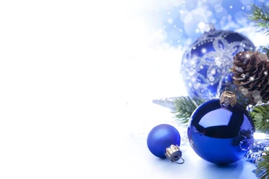 Blue Christmas Ornaments   Christmas Wallpapers