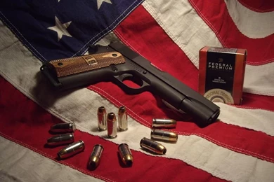 Guns Weapons Usa M1911 45acp Colt American Flag