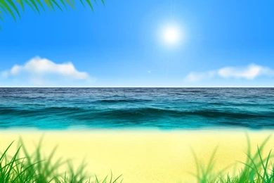 Full HD Wallpapers + Nature, Beaches, Grass, Blue, Sand, Sky ...