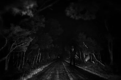 Slender Man On A Dark Road By Littleredplanet On DeviantArt