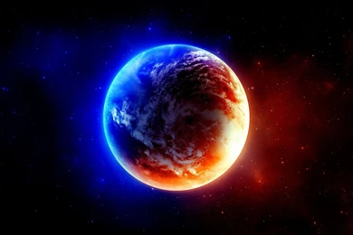 Red And Blue Planet HD Wallpapers