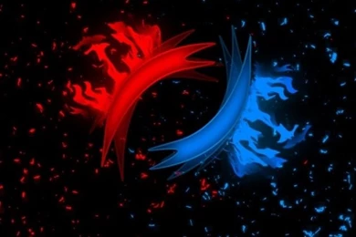 Space   Red Vs. Blue HD Desktop Wallpapers : High Definition : Mobile