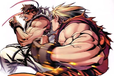 Street Fighter, Ryu, Ken Masters, Fighters :: Wallpapers
