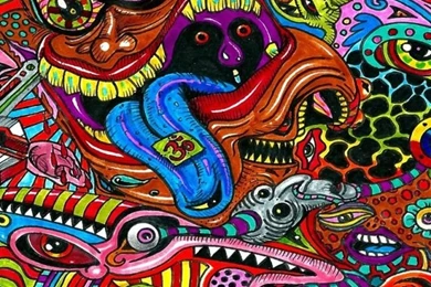 Download Wallpapers 640x960 Drawing, Surreal, Colorful, Psychedelic ...