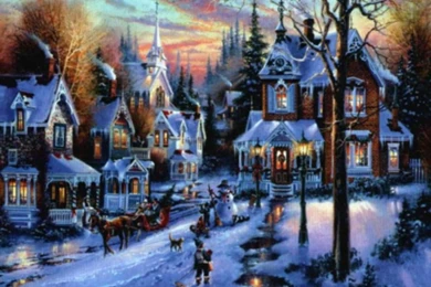 Christmas Village Wallpapers 2   Crazy Frankenstein