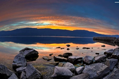 Rocky Mountain Lake Shore Wallpapers