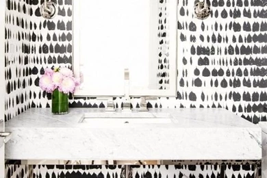 Statement Black And White Teardrop Wallpapers In This Modern ...