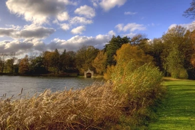 1280x1024 Calico Trees Lake Reed Meadow Desktop PC And Mac Wallpapers