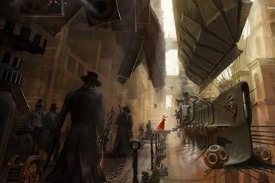 Steampunk Trainstation Wallpapers   Fantasy Wallpapers