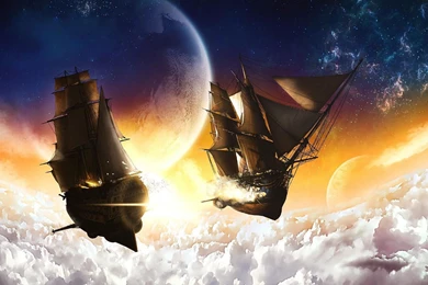 Steampunk Airship Battle Wallpapers   1392519