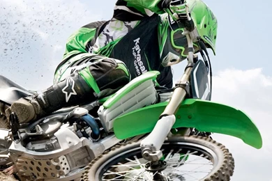 Green Dirt Bike iPad Wallpapers Download