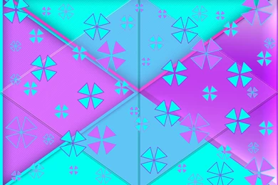 Pink And Teal Triangles