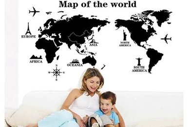 Aliexpress.com : Buy Hot Sale Cool Home Decor Diy World Map Wall ...