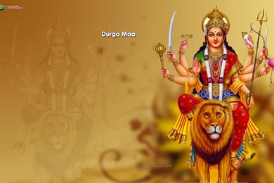 Durga Wallpaper, Hindu Wallpaper, Durga Maa Wallpaper, Yellow ...