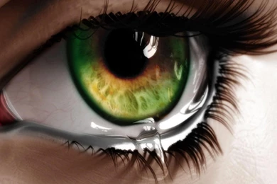 3d Green Eyes Tear Fantasy D Hd Wallpapers   (