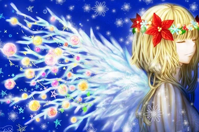 Girl Toys Anime Christmas New Year Winter Wreath Wings Snowflakes ...