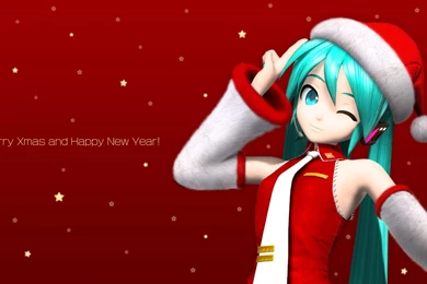 Merry Xmas From Hatsune Miku   Vocaloid Wallpapers   Anime ...