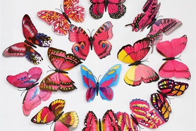 Aliexpress.com : Buy Double Wings 3D Butterfly Wall Sticker Home ...