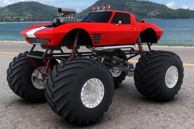 Ford Pickup 4x4 Wheel Monster Monster truck Truck Hot Rod Rods ...