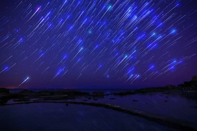 Sky Night Dark Shooting Stars Sea Star Sky Night Starfall Shooting ...