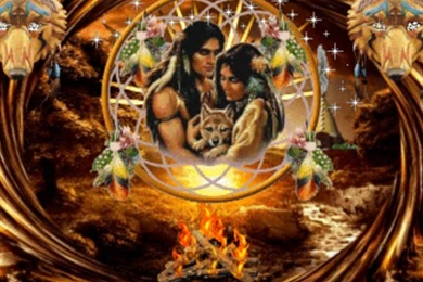 NATIVE AMERICAN LONEWOLF WALLPAPER   (