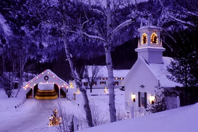 Christmas Scenes Backgrounds Wallpapers