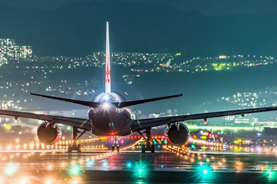 Osaka Airport Night Bus Wallpapers HD Download For Desktop