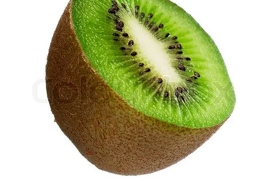 One Half Of Kiwi And One Whole Kiwi Isolated On White Backgrounds ...