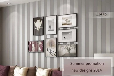 Aliexpress.com : Buy Papel Parede Grey Striped Wallpapers Wall ...