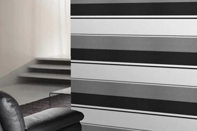 SALE £18.00 'Vogue' Stripe/striped/stripey Wallpapers In Black ...