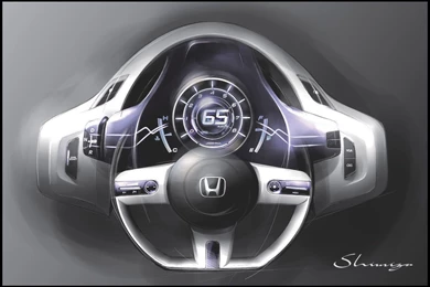 2007 Honda CR Z Concept   Illustration Cockpit   1600x1200   Wallpapers