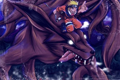 Naruto Nine Tailed Fox Vs Gaara