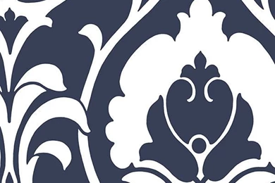Shop Imperial Blue Modern Damask Wallpapers Bolt Products On Houzz