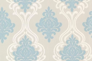 Indiana Light Blue Damask Wallpapers Swatch   Contemporary ...