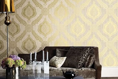 Zoraya Navy Damask Wallpapers From The Alhambra Collection By ...
