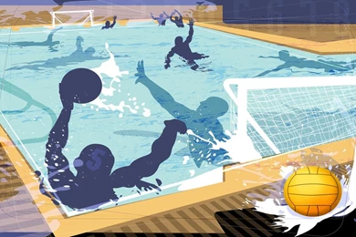 壁紙Link 「水球のイラスト Water Polo」
