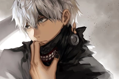 Tokyo Ghoul, Kaneki Ken, White Hair, Short Hair, Anime, Anime Boys ...