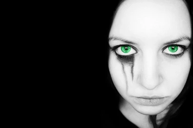 Gothic Girl With Green Eyes Dark Gothic Wallpapers