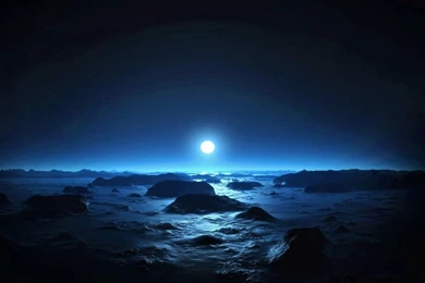 Beauty Of Moonlight At Night Sky Near Sea Poetic Nature Images ...