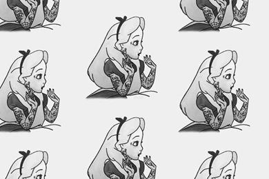 Hipster Rock Alice In Wonderland iPhone Wallpapers   Black & White ...