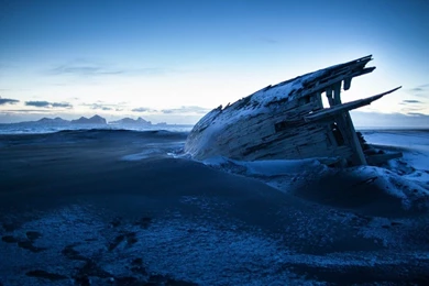 Boat Shipwreck Landscape Beach Sea Ocean Wallpapers