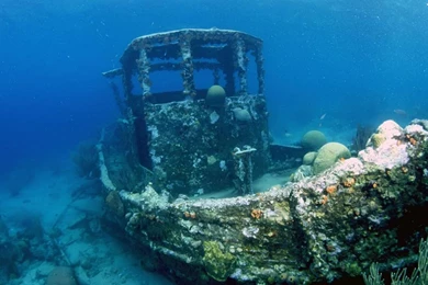 Wallpapers Shipwrecks Ocean Bottom Shipwreck Coral Reefs Seawater ...