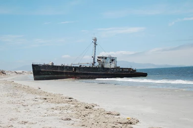 Ship Sea Red Desert Wreck Shipwreck HD Wallpapers Wallpapers   (
