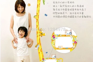 Cartoon Giraffe The Whiteboard Sticker Measuring Height Wallpapers ...
