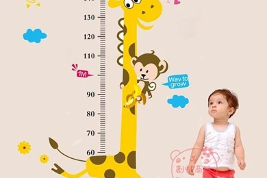 Wholesale Cheap Little Monkey Giraffe Height Stickers Cartoon ...