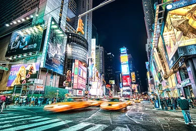 Yellow Cabs In New York Times Square Wallpapers :: HD Wallpapers