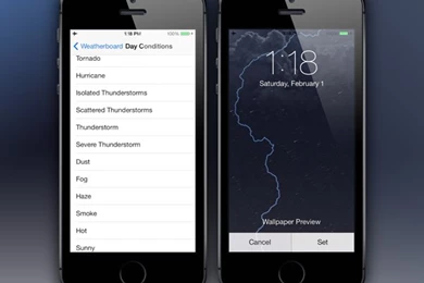 How To Get Animated Weather Wallpapers On IOS 7 Home And Lock ...