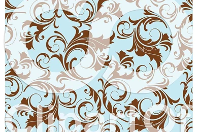 Clipart Illustration Of A Brown And Blue Floral Patterned ...