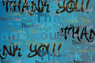 Thank You On Blue Backgrounds By Madetobeunique On DeviantArt